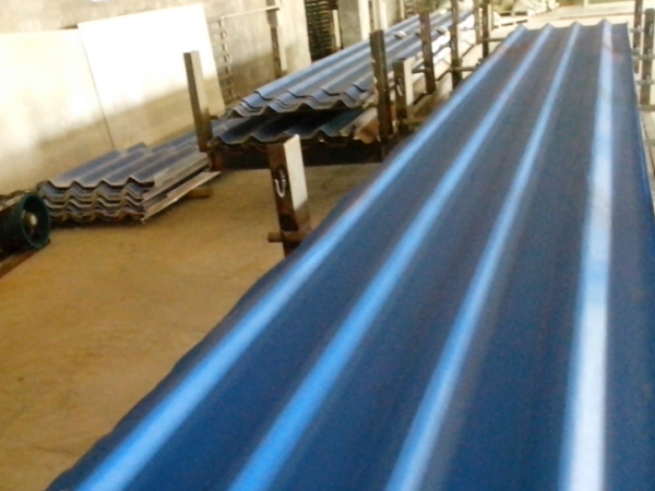 Environmentally friendly wave tile production line