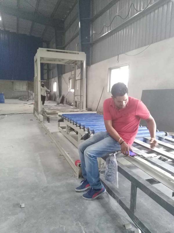 India new wallboard machinery installation and commissioning